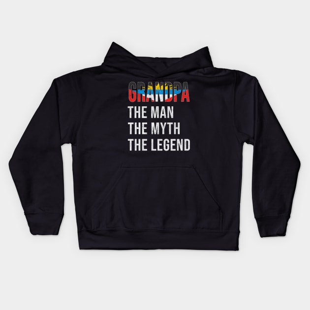 Grand Father Antiguan or Barbudan Grandpa The Man The Myth The Legend - Gift for Antiguan or Barbudan Dad With Roots From  Antigua And Barbuda Kids Hoodie by Country Flags